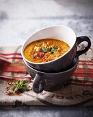 Spicy lentil & tomato soup