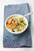 Cabbage soup with mushroom cream