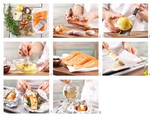 How to prepare fillet of salmon with saffron butter