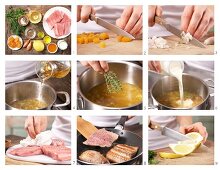 How to prepare fillet of lemon sole with herbs on apricot sauce