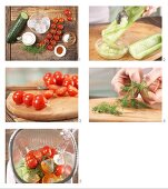 Tomaten-Gurken-Smoothie mit Kefir zubereiten