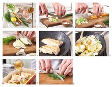 How to prepare chicken breast fillets with fennel and lemon