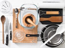 Assorted kitchen utensils