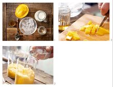 How to prepare mango smoothie with kefir and pumpkin seeds