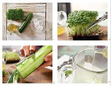 How to prepare a cress cocktail with cucumber