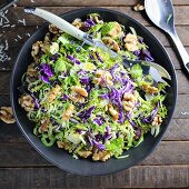 Cabbage salad with walnuts