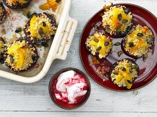 Stuffed beetroot with orange yoghurt