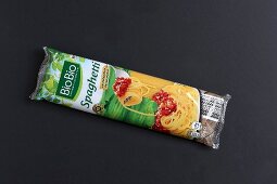 A pack of organic spaghetti