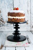 Victoria Sponge cake on a cake stand