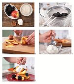How to make a blackberry and nectarine salad with quark and amaranth pops