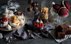 Assorted desserts and sweet treats