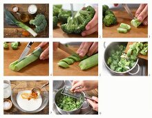 How to prepare broccoli and leeks