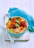 Teriyaki Noodles and Meatballs