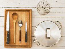 Cooking utensils for the preparation of Umbrian fish soup