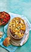 Barbecued Corn and Sausage Bakes