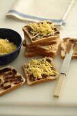 Vegemite Toasts mit Käse (Australien)