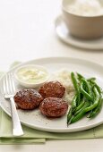 Tandoori Lamb Patties with Yogurt Sauce