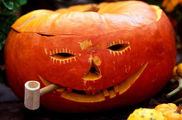 Halloween, hollowed out pumpkin