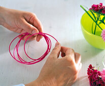 Cornflower and carnation arrangement