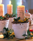 Christmas arrangements with labelled candle (5/5)