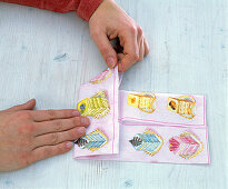 Folding napkin as a pinwheel