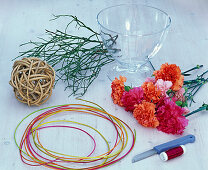 Carnations with willow ball as plugging aid (1/5)