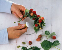 Raspberry wreath