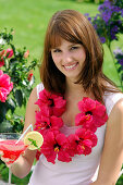 Necklace of hibiscus flowers