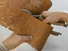 Pot wrapped with birch bark (2/6) (1/3)