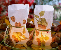 Sandwich bags with napkin technique as lanterns (5/5)