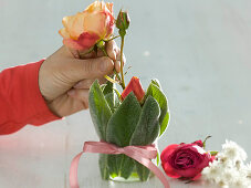 Roses in vase with foliage (4/5)