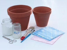 Planters with light blue dots - napkin (1/6)