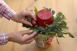 Advent wreath from single pots 4/5