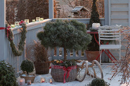 Weihnachtlicher Balkon