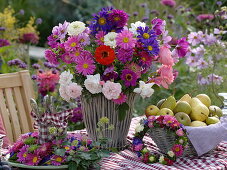 Thanksgiving buffet in the late summer garden