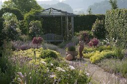 Rose garden with open pavilion