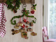 Unusual Advent calendar out of hangers