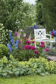 Paeonia (Pfingstrosen), Digitalis (Fingerhut), Alchemilla (Frauenmantel)