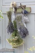 Bouquets of Lavender (Lavandula) and Achillea (Yarrow)