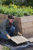 Building a raised bed from boards