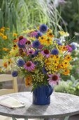 Colourful bouquet from the cottage garden