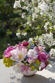 Small Spring Tulipa Bouquet bowl, Ranunculus