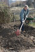 Create a hillside bed in a vegetable garden