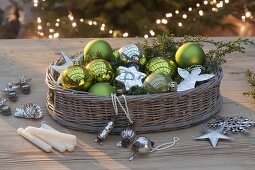 Green-silver Christmas tree