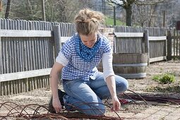 Beet mit Tomaten und Ringelblumen im Biogarten anlegen