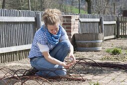 Plant tomatoes and marigolds in an organic garden bed