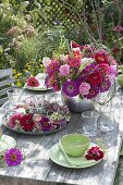 Laid table on gravel terrace