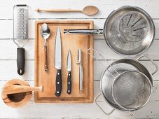 Kitchen utensils for making a lamb curry