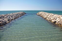 Sea salt extraction in the Camargue region of France: fresh water source