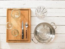 Kitchen utensils for making preserved lemons